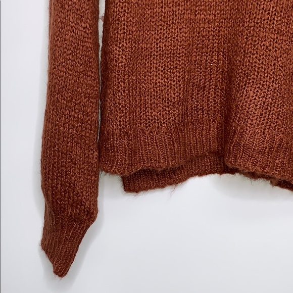 NWTs ABOUND Chunky Rust Mock Neck Knit Sweater - Picture 3 of 9